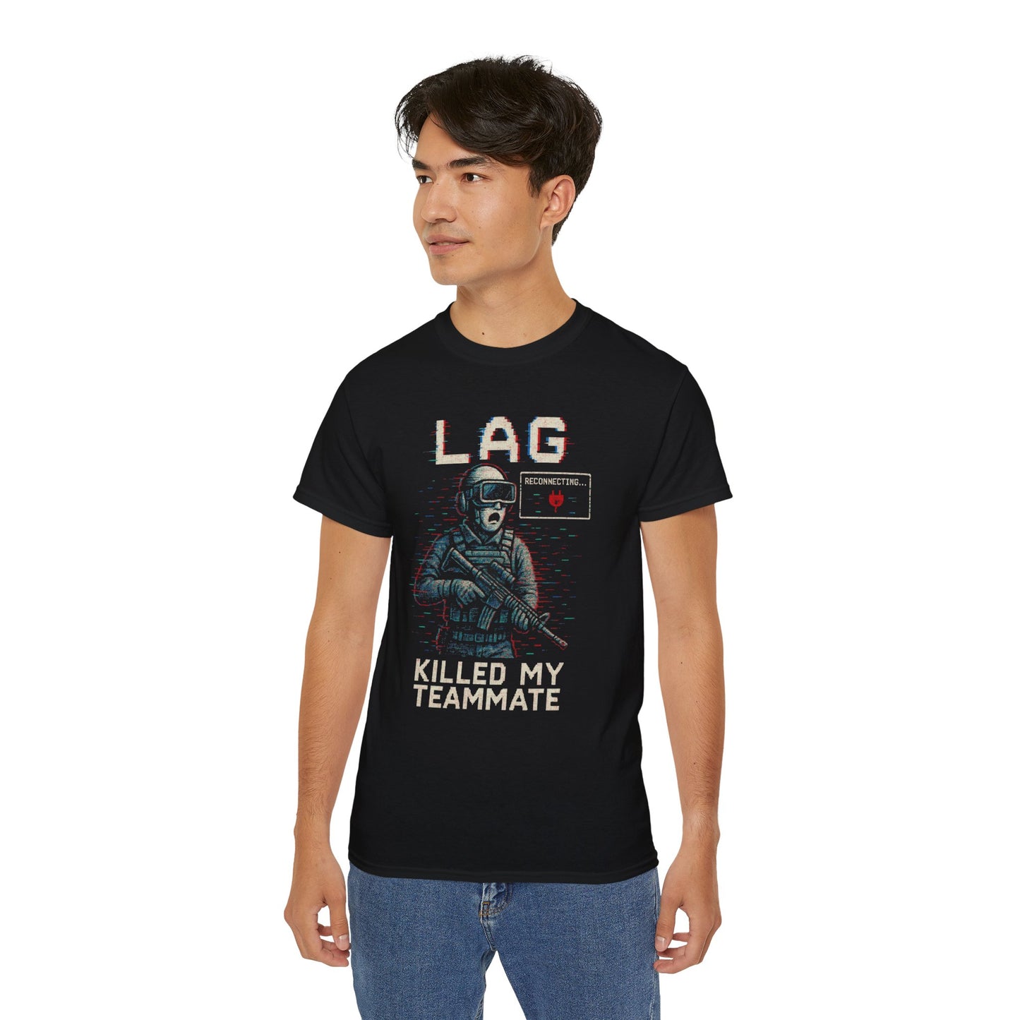 Blame the Ping – Lag Killed My Teammate Gamer Tee