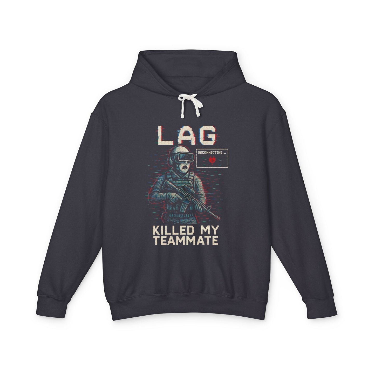 Blame the Ping Hoodie – VR Gamer Unisex Lightweight Hooded Sweatshirt