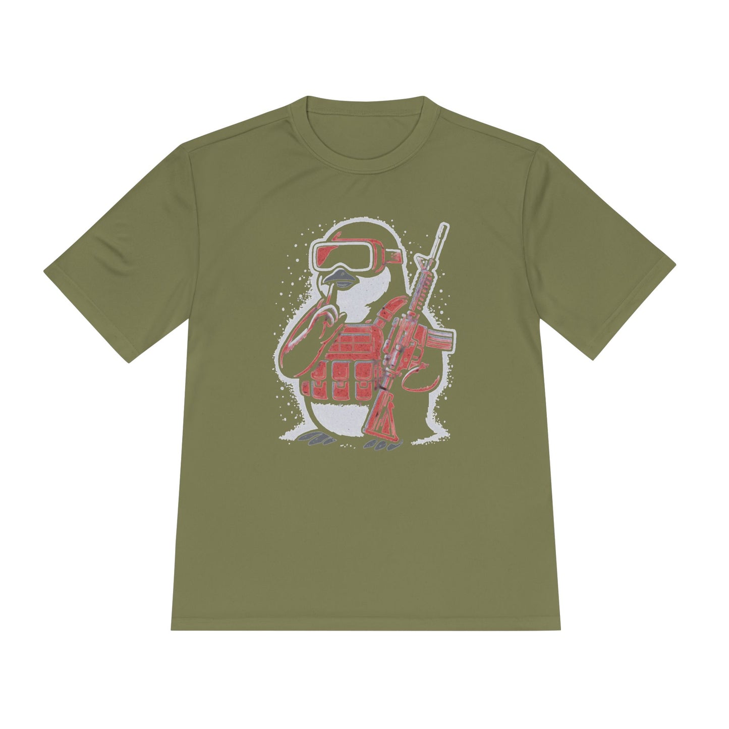 Stay Frosty Tactical Penguin Moisture-Wicking Tee – Unisex Lightweight Gamer Shirt