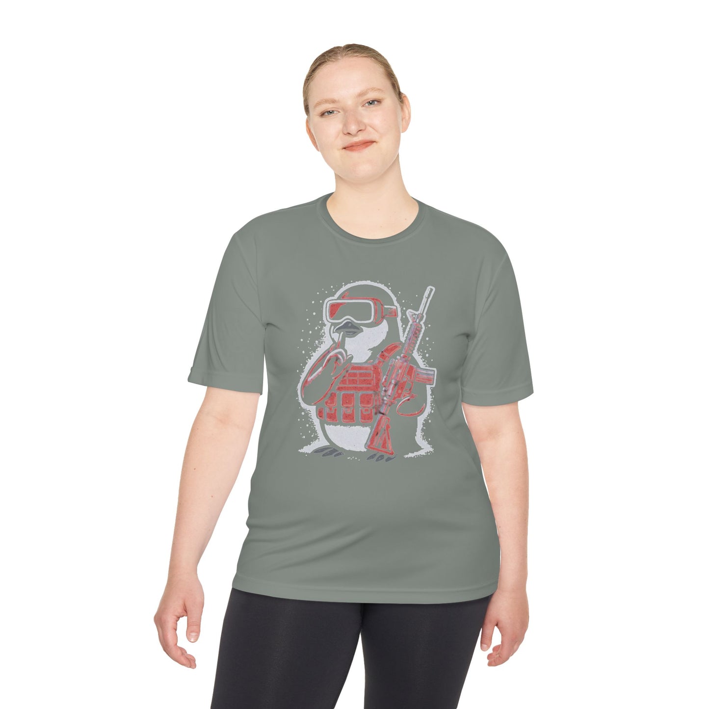 Stay Frosty Tactical Penguin Moisture-Wicking Tee – Unisex Lightweight Gamer Shirt