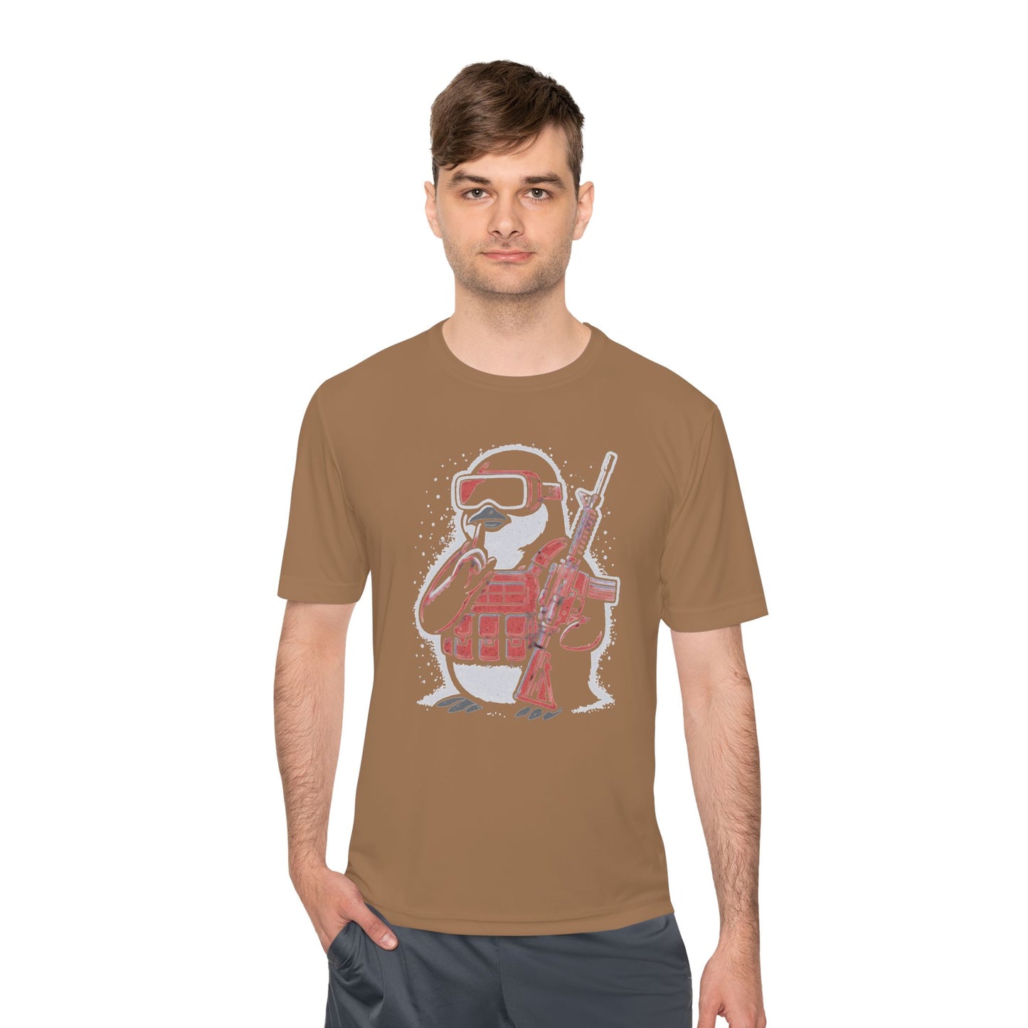 Stay Frosty Tactical Penguin Moisture-Wicking Tee – Unisex Lightweight Gamer Shirt