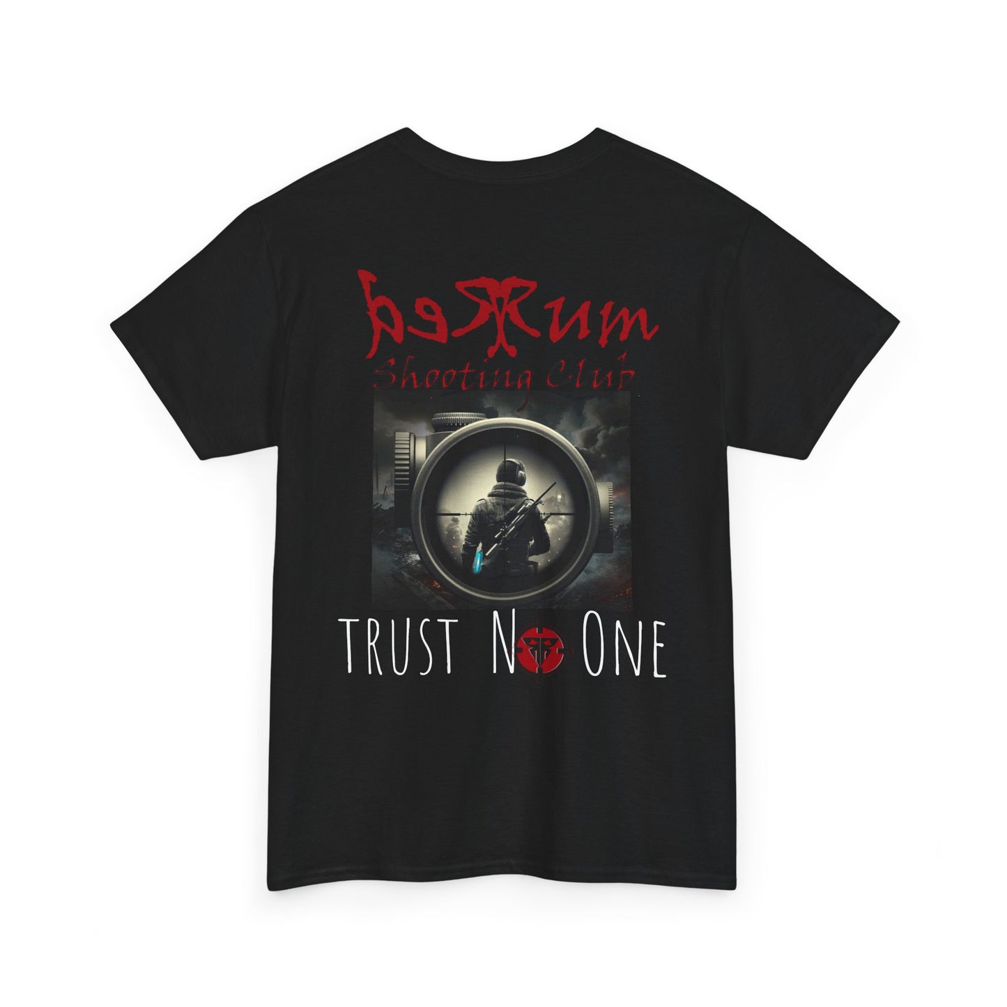 Redrum Shooting Club 'Trust No One' Black Cotton Tee