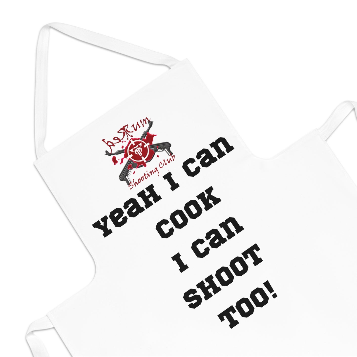 Redrum Shooting Club "I Can Shoot" Adult Apron – Master the Kitchen Like a Pro