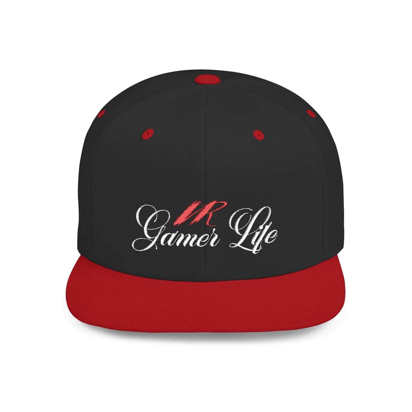 🧢 VR Gamer Life Snapback – Flat Bill Hat for Virtual Warriors