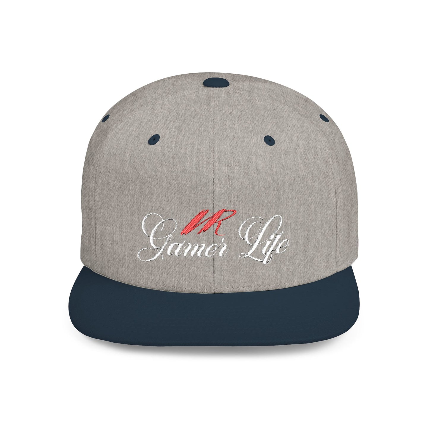 🧢 VR Gamer Life Snapback – Flat Bill Hat for Virtual Warriors