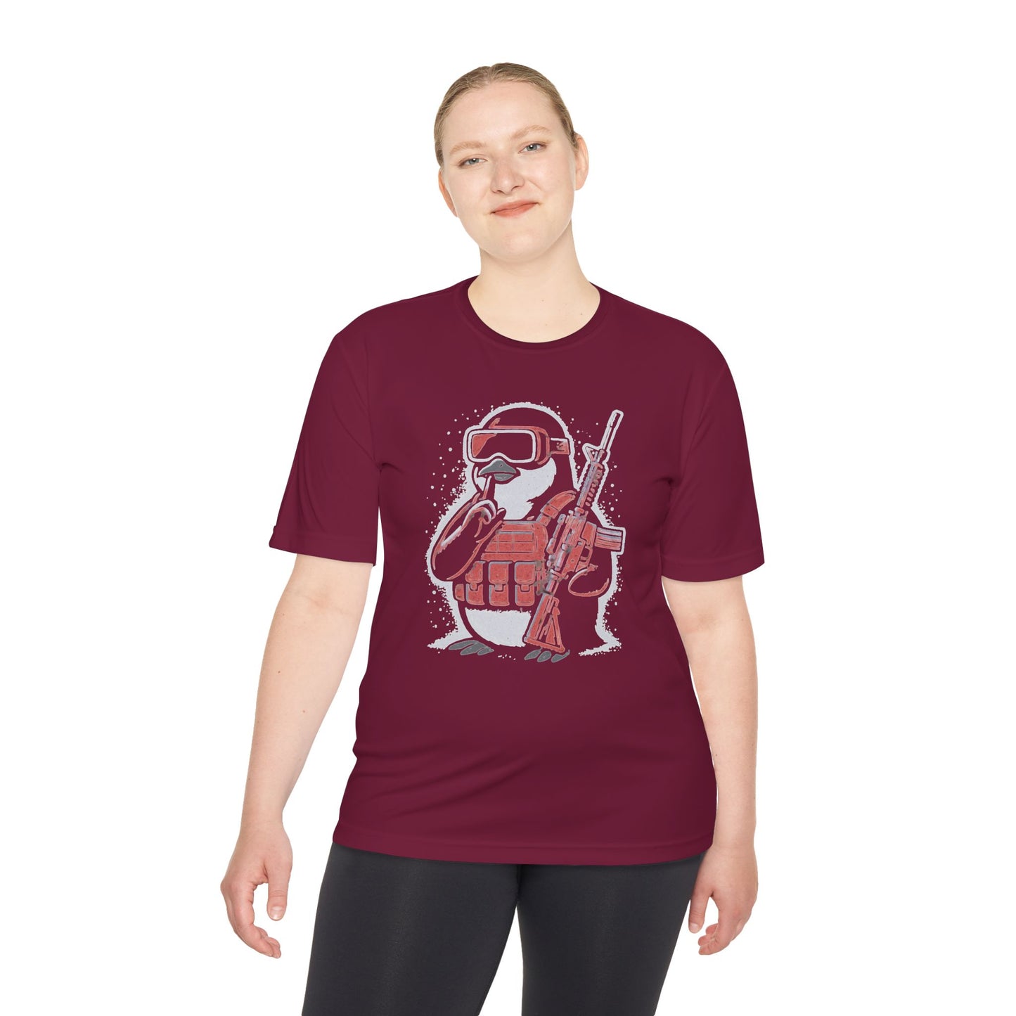 Stay Frosty Tactical Penguin Moisture-Wicking Tee – Unisex Lightweight Gamer Shirt
