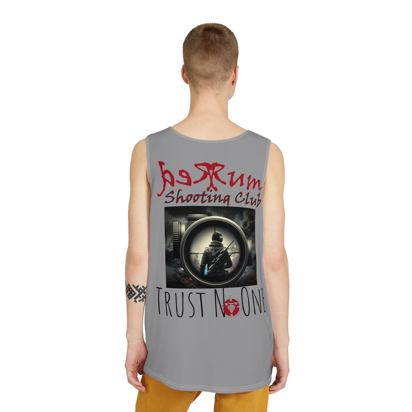 Redrum Shooting Club 'Trust No One' VR Gamer Gray Tank Top