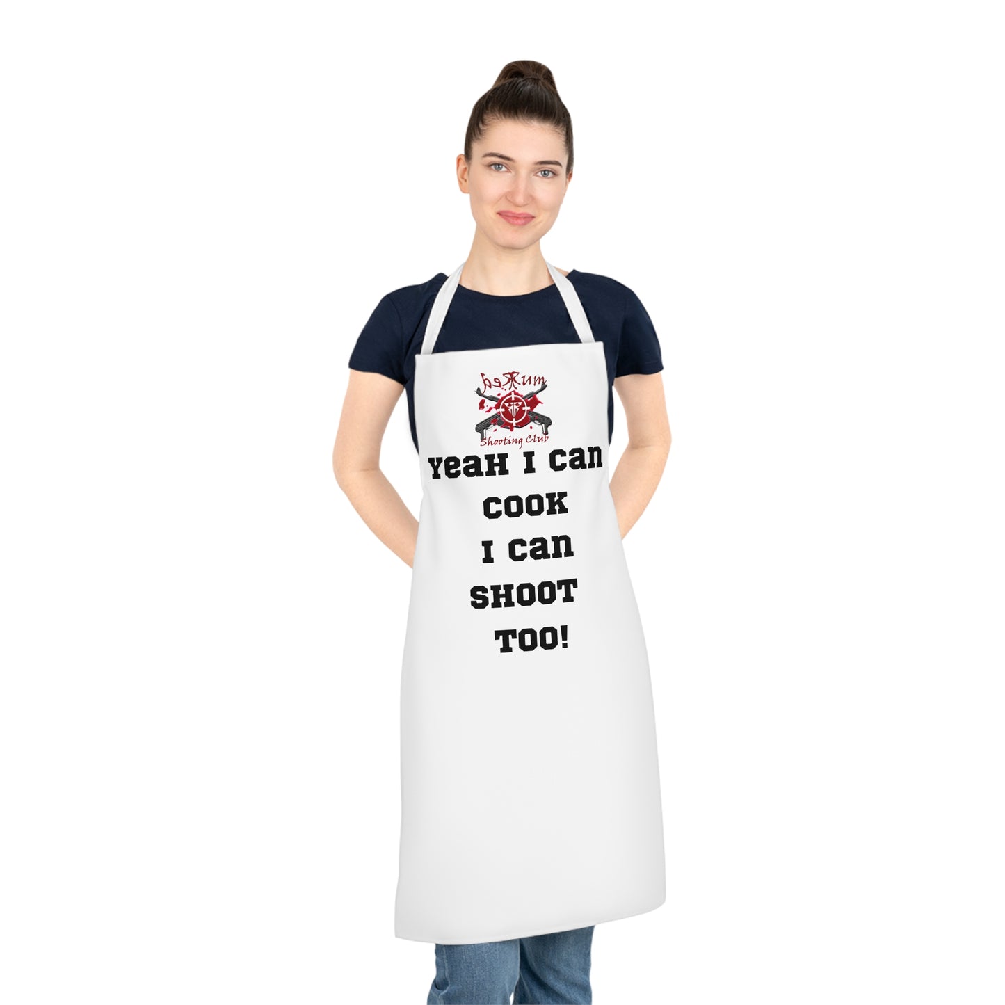 Redrum Shooting Club "I Can Shoot" Adult Apron – Master the Kitchen Like a Pro