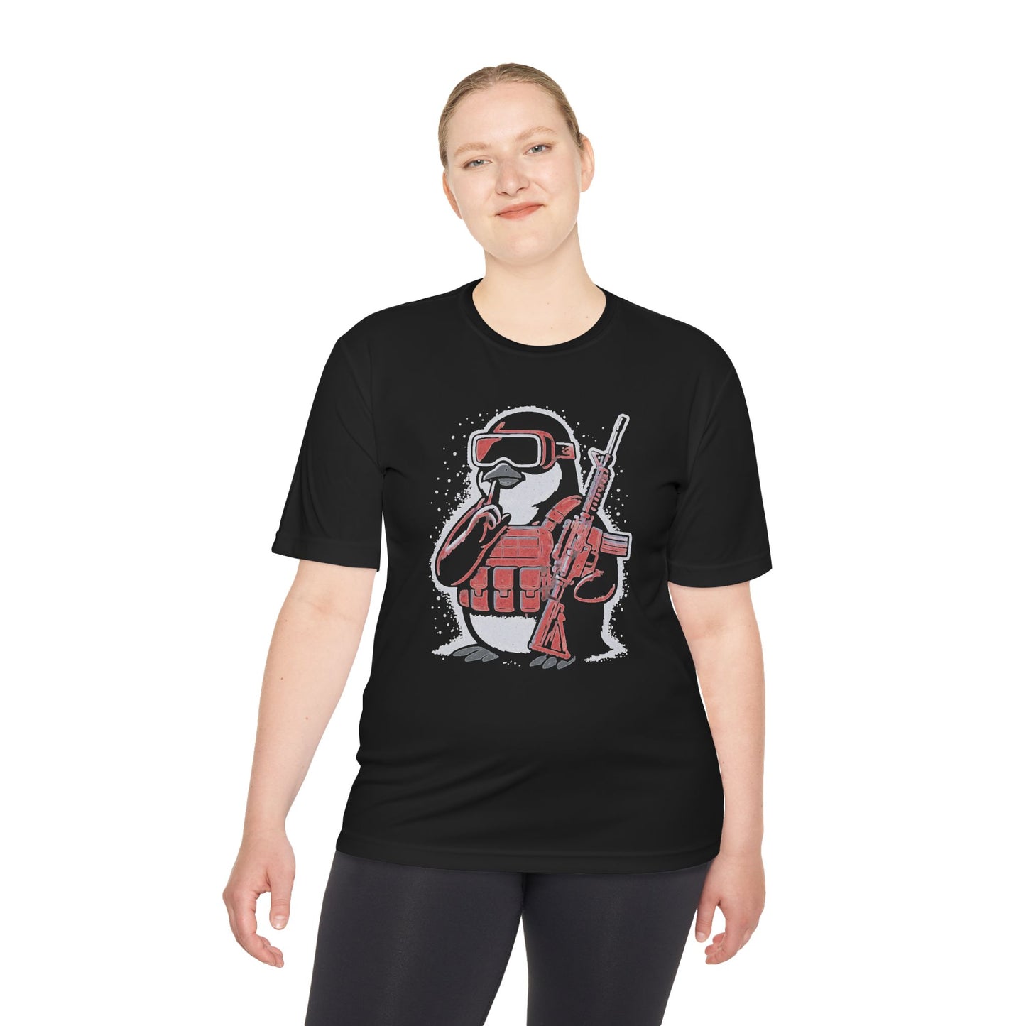 Stay Frosty Tactical Penguin Moisture-Wicking Tee – Unisex Lightweight Gamer Shirt