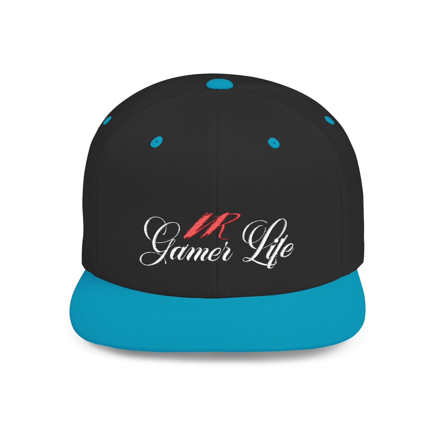 🧢 VR Gamer Life Snapback – Flat Bill Hat for Virtual Warriors