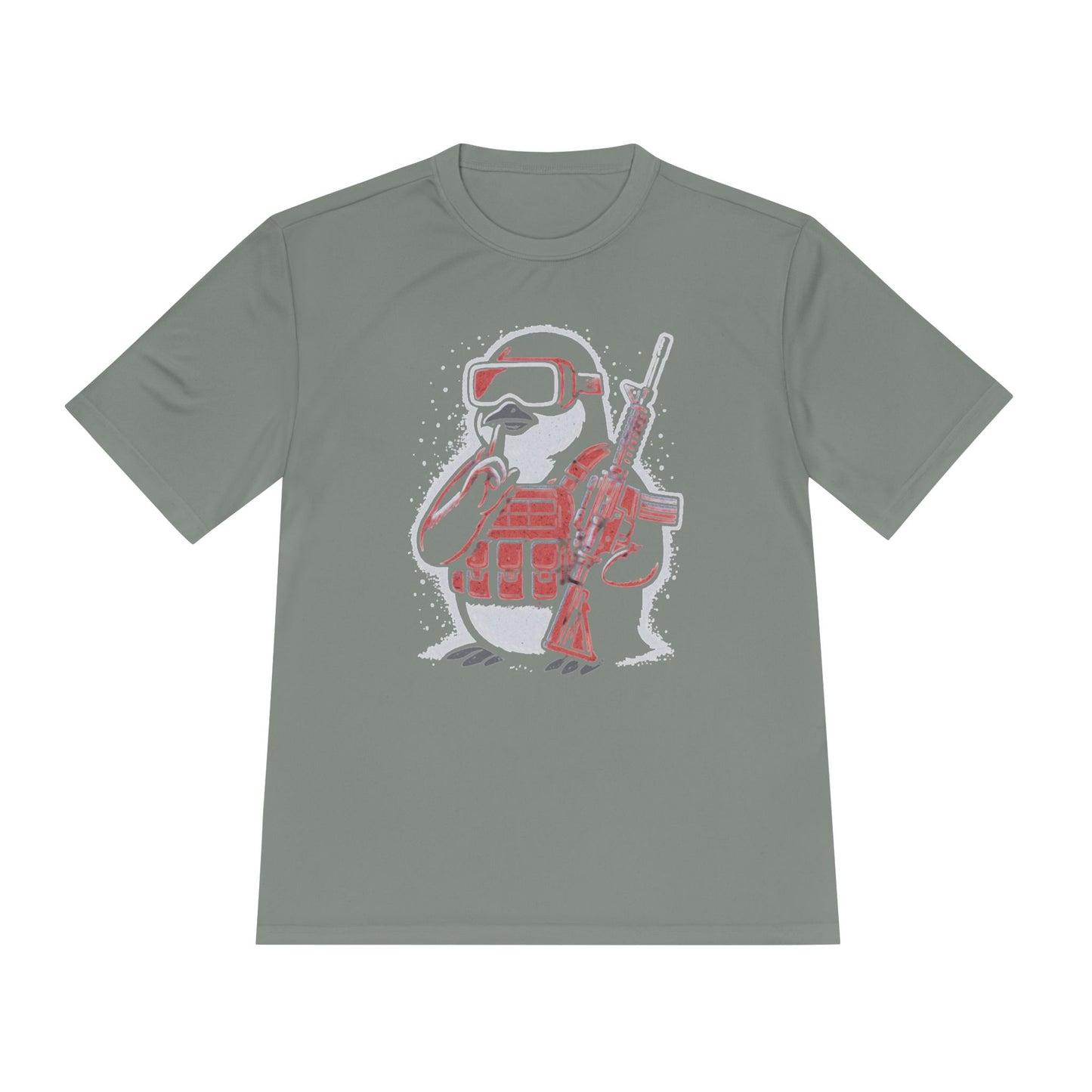 Stay Frosty Tactical Penguin Moisture-Wicking Tee – Unisex Lightweight Gamer Shirt