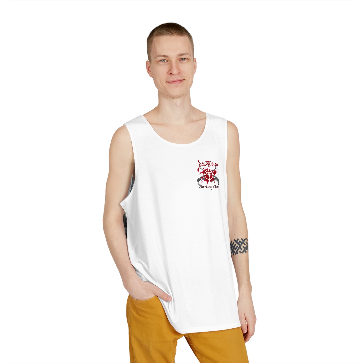 Redrum Shooting Club 'Trust No One' VR Gamer White Tank Top