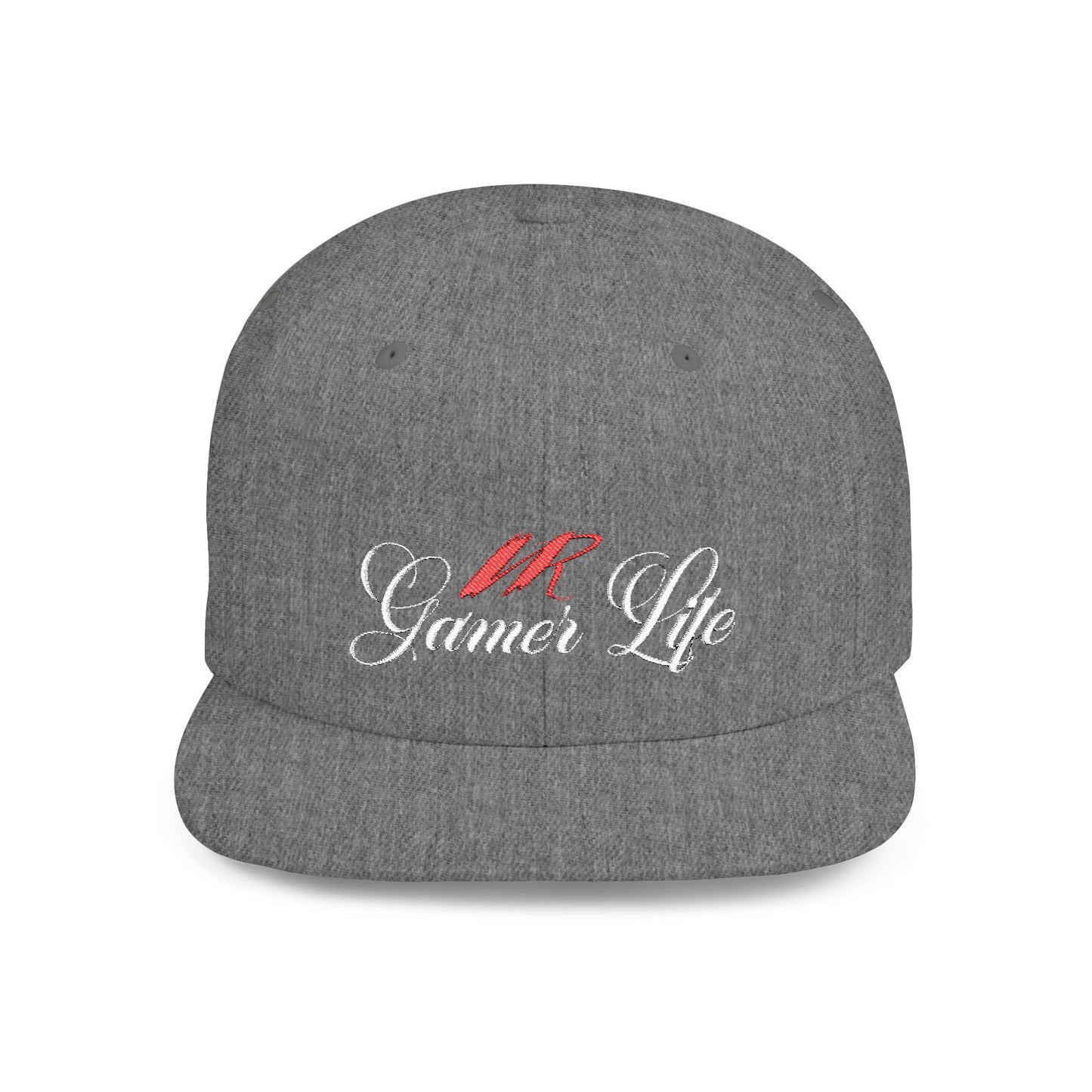 🧢 VR Gamer Life Snapback – Flat Bill Hat for Virtual Warriors