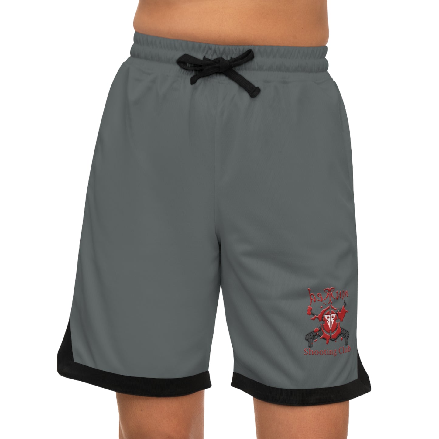 Dark Grey RSC VR Gamer Basketball Shorts – Stay Cool, Play Hard