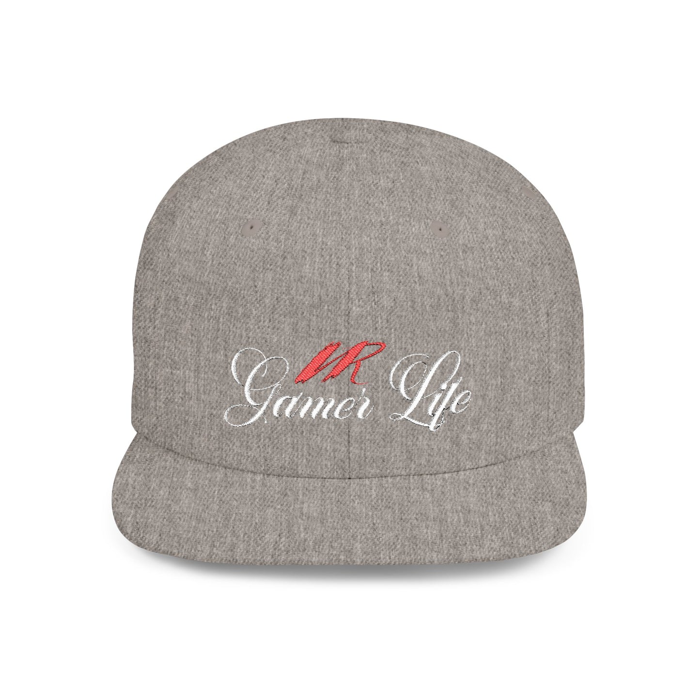 🧢 VR Gamer Life Snapback – Flat Bill Hat for Virtual Warriors