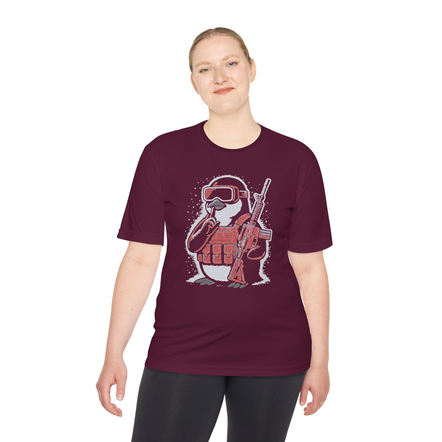 Stay Frosty Tactical Penguin Moisture-Wicking Tee – Unisex Lightweight Gamer Shirt