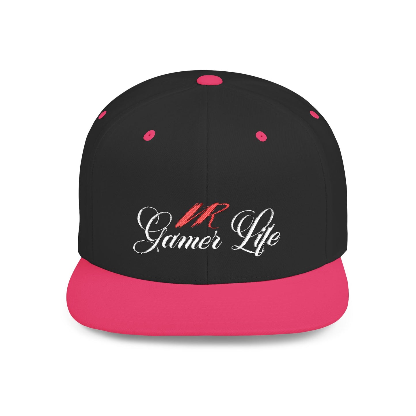 🧢 VR Gamer Life Snapback – Flat Bill Hat for Virtual Warriors