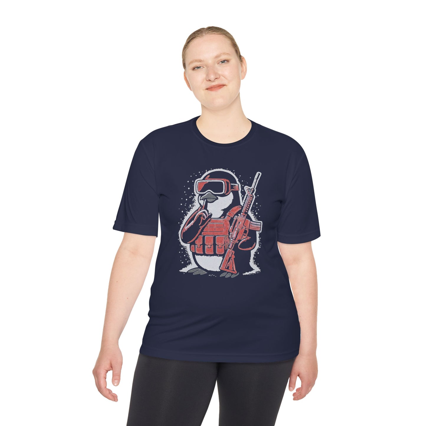 Stay Frosty Tactical Penguin Moisture-Wicking Tee – Unisex Lightweight Gamer Shirt