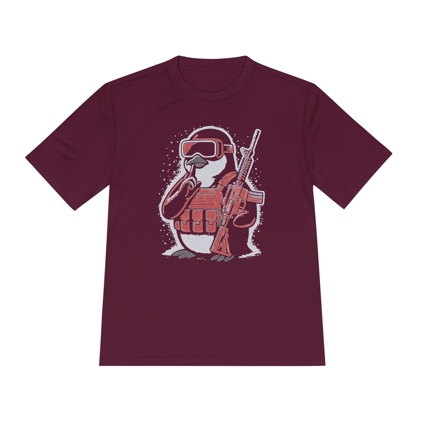 Stay Frosty Tactical Penguin Moisture-Wicking Tee – Unisex Lightweight Gamer Shirt