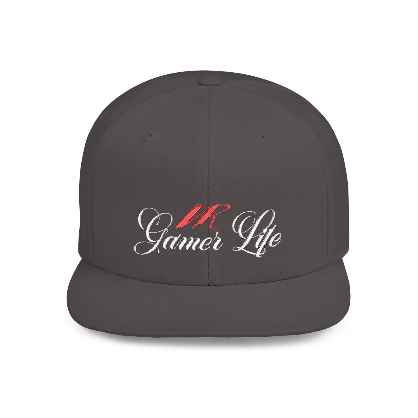 🧢 VR Gamer Life Snapback – Flat Bill Hat for Virtual Warriors