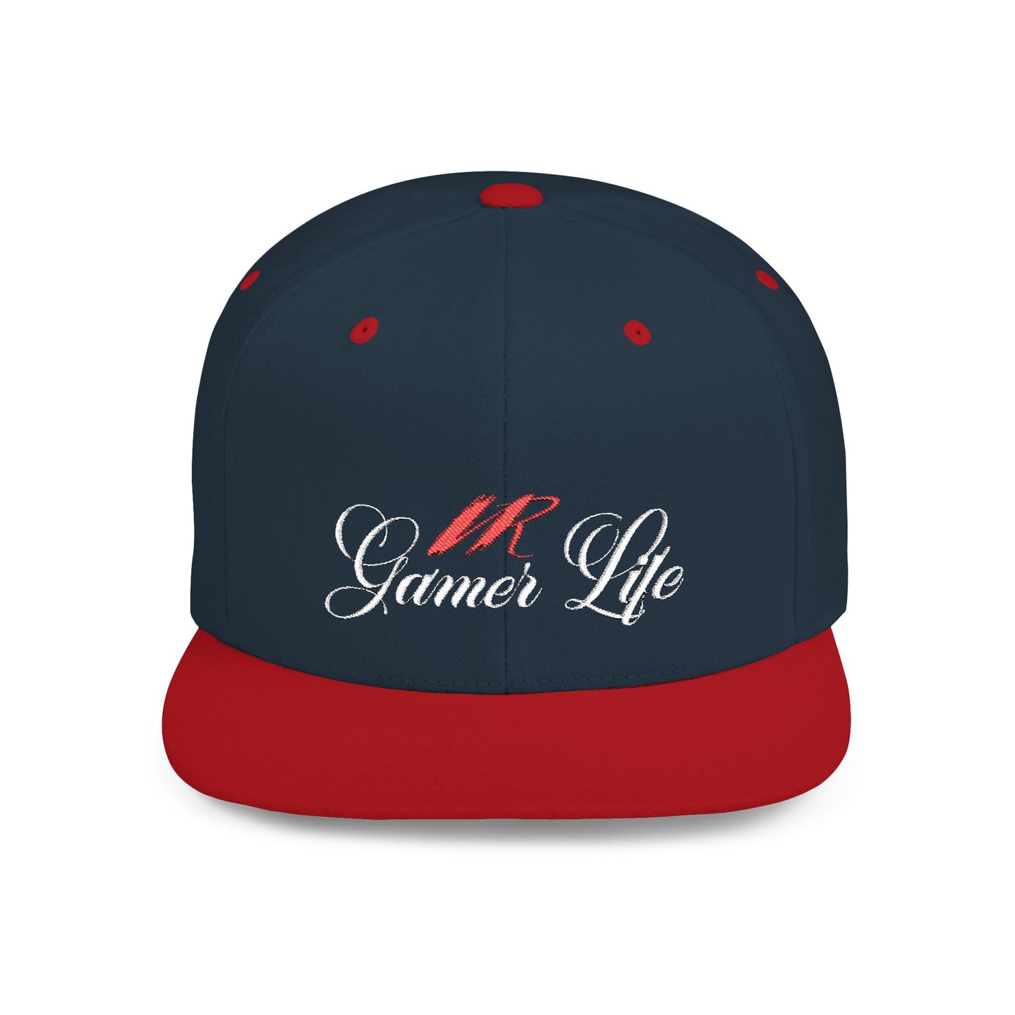 🧢 VR Gamer Life Snapback – Flat Bill Hat for Virtual Warriors