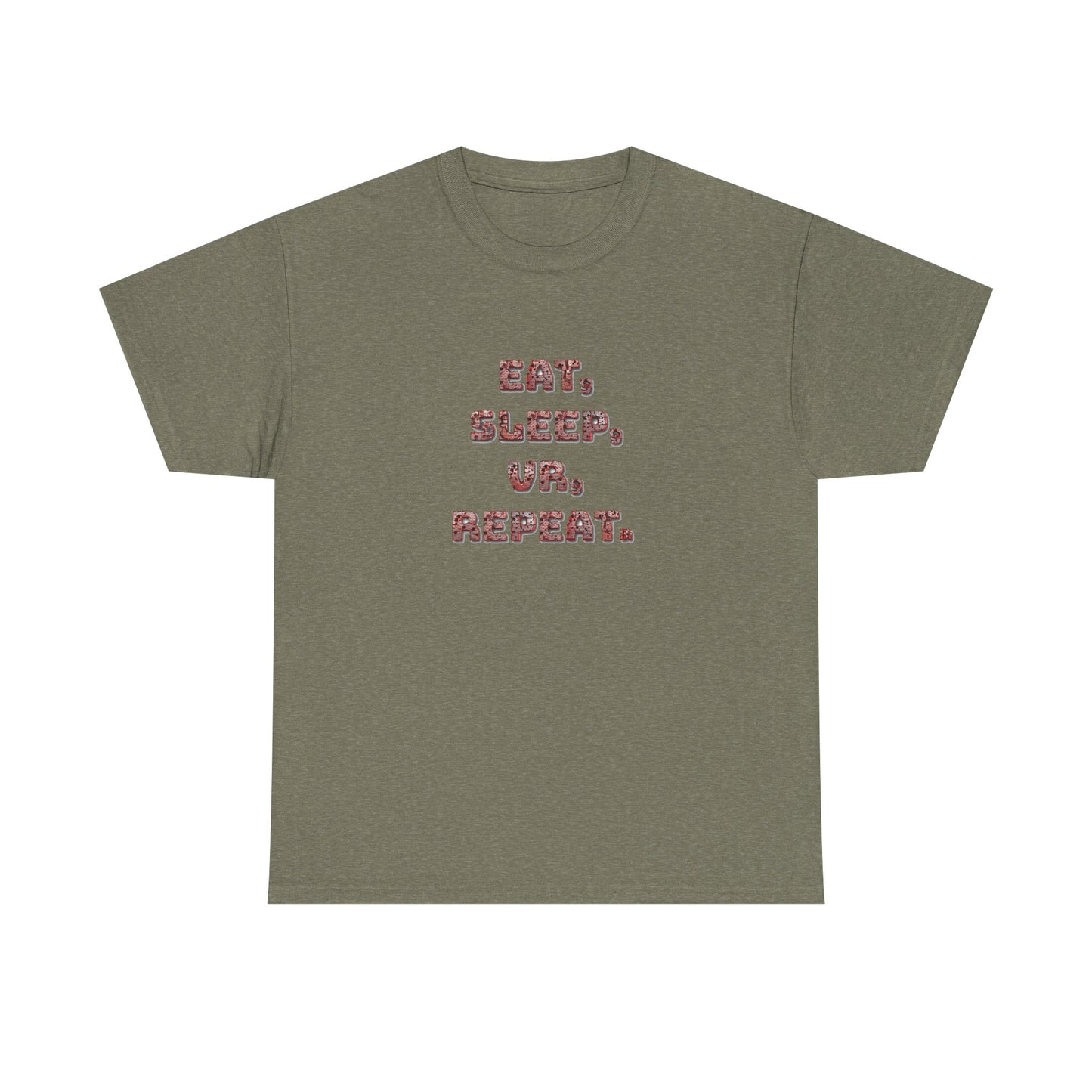 Eat Sleep VR Repeat Cotton Tee – Redrum Shooting Club Essential