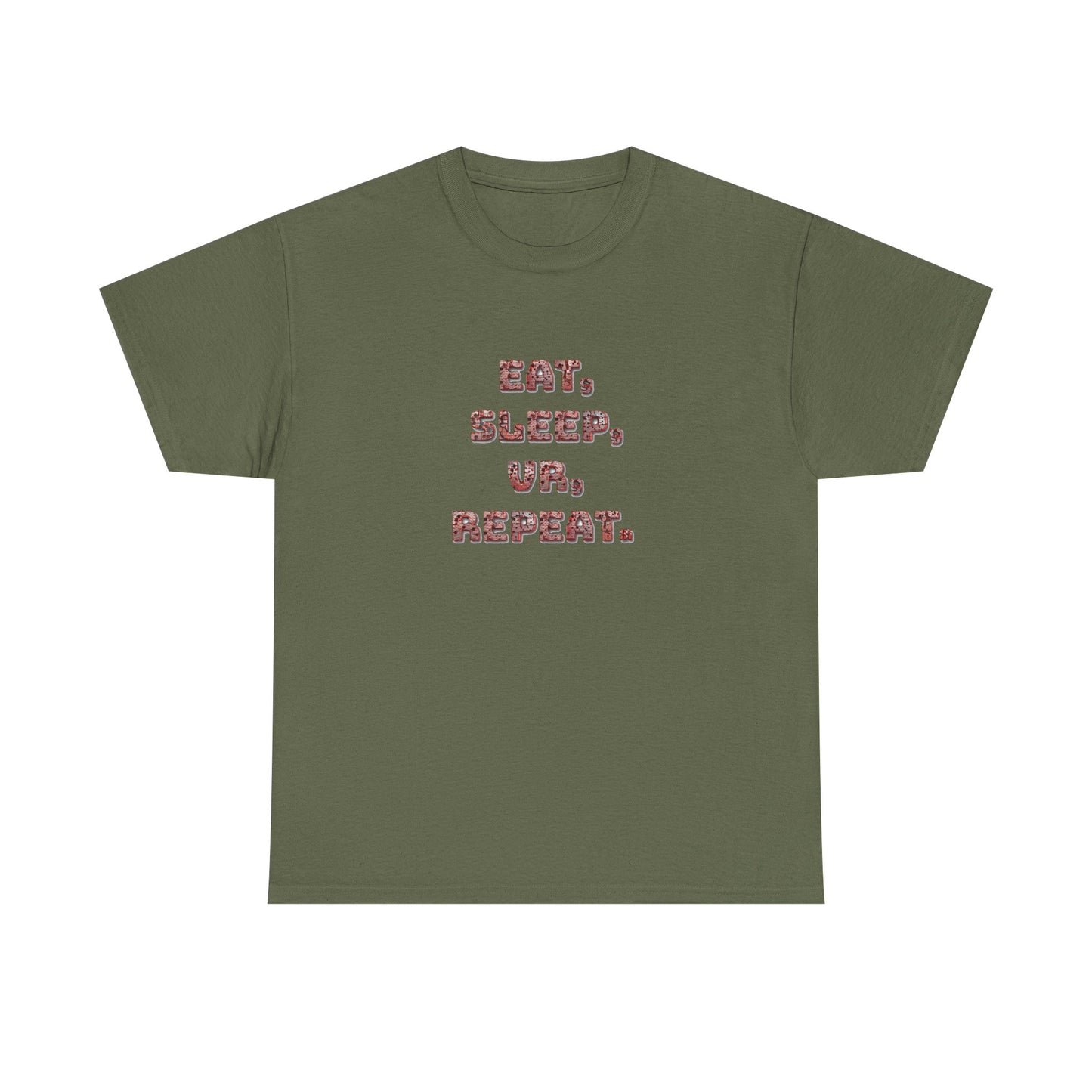 Eat Sleep VR Repeat Cotton Tee – Redrum Shooting Club Essential
