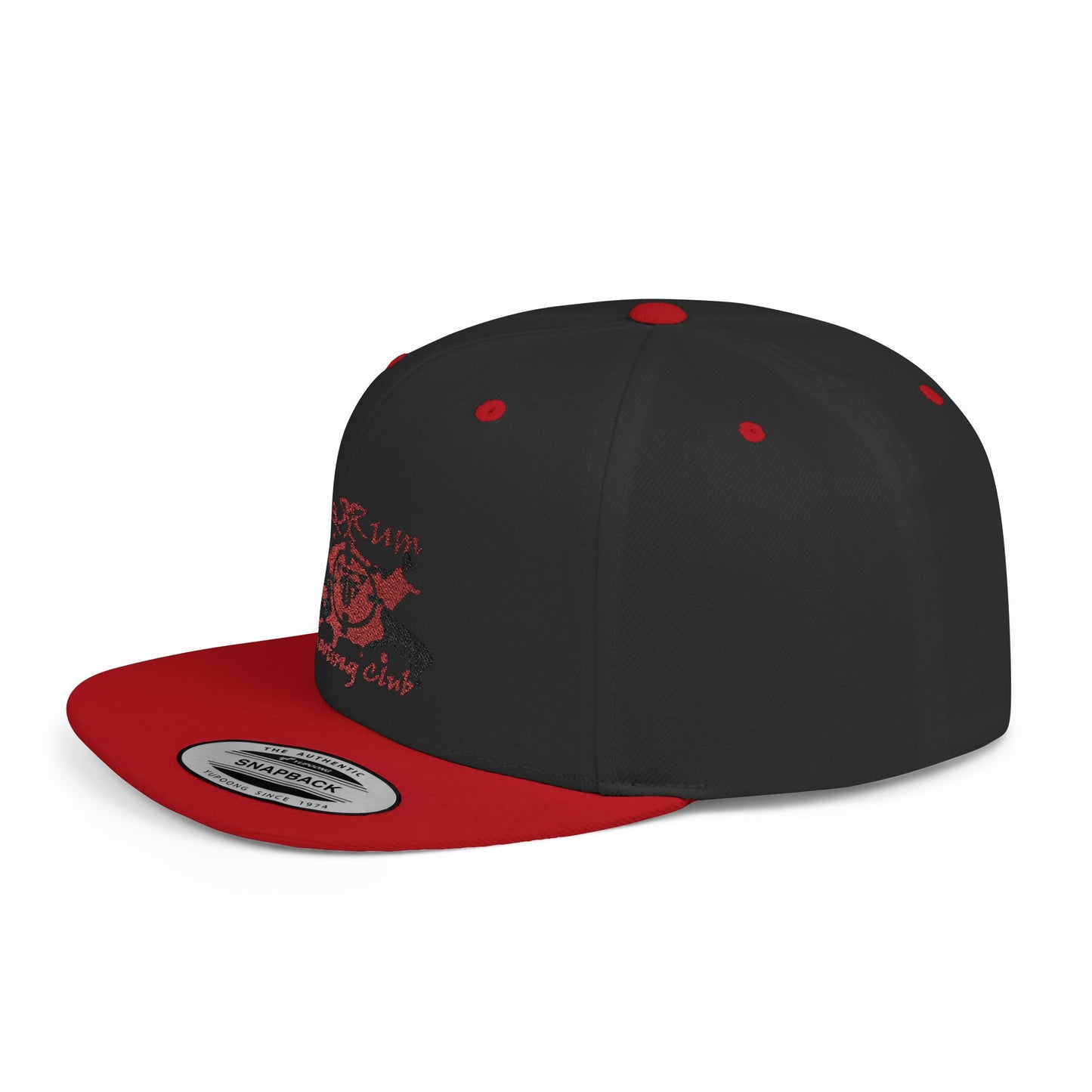 🔫 Redrum Shooting Club Classic Snapback Hat – Flat Bill, High-Profile Style