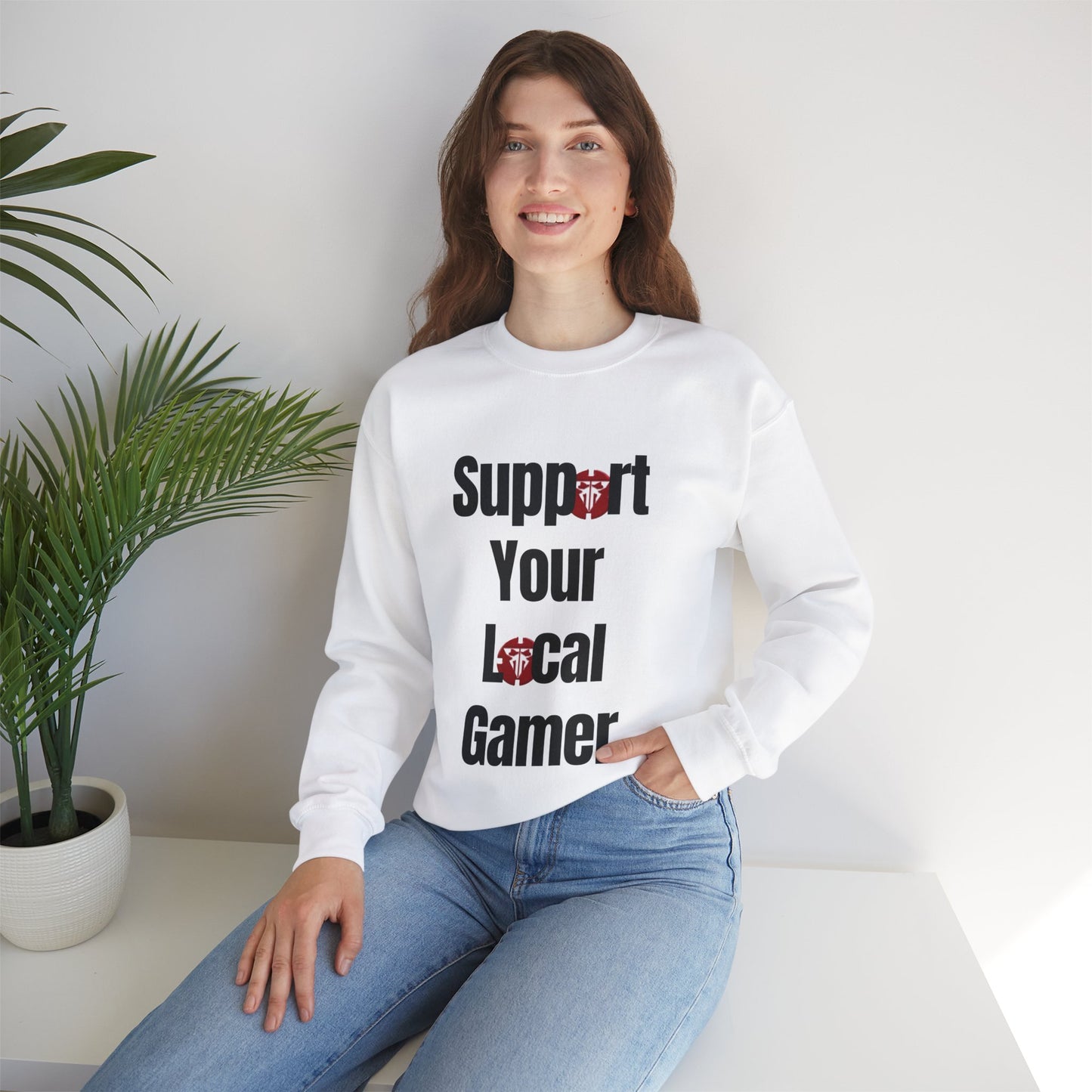 Support Your Local Gamer Unisex Heavy Blend™ Crewneck Sweatshirt