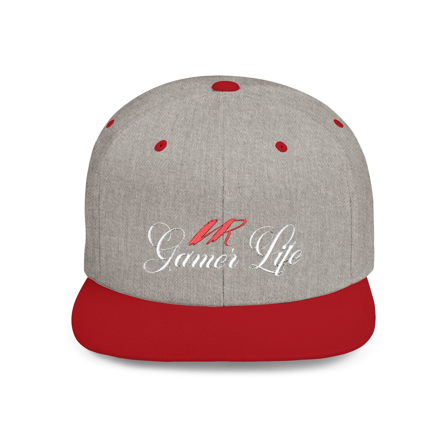 🧢 VR Gamer Life Snapback – Flat Bill Hat for Virtual Warriors