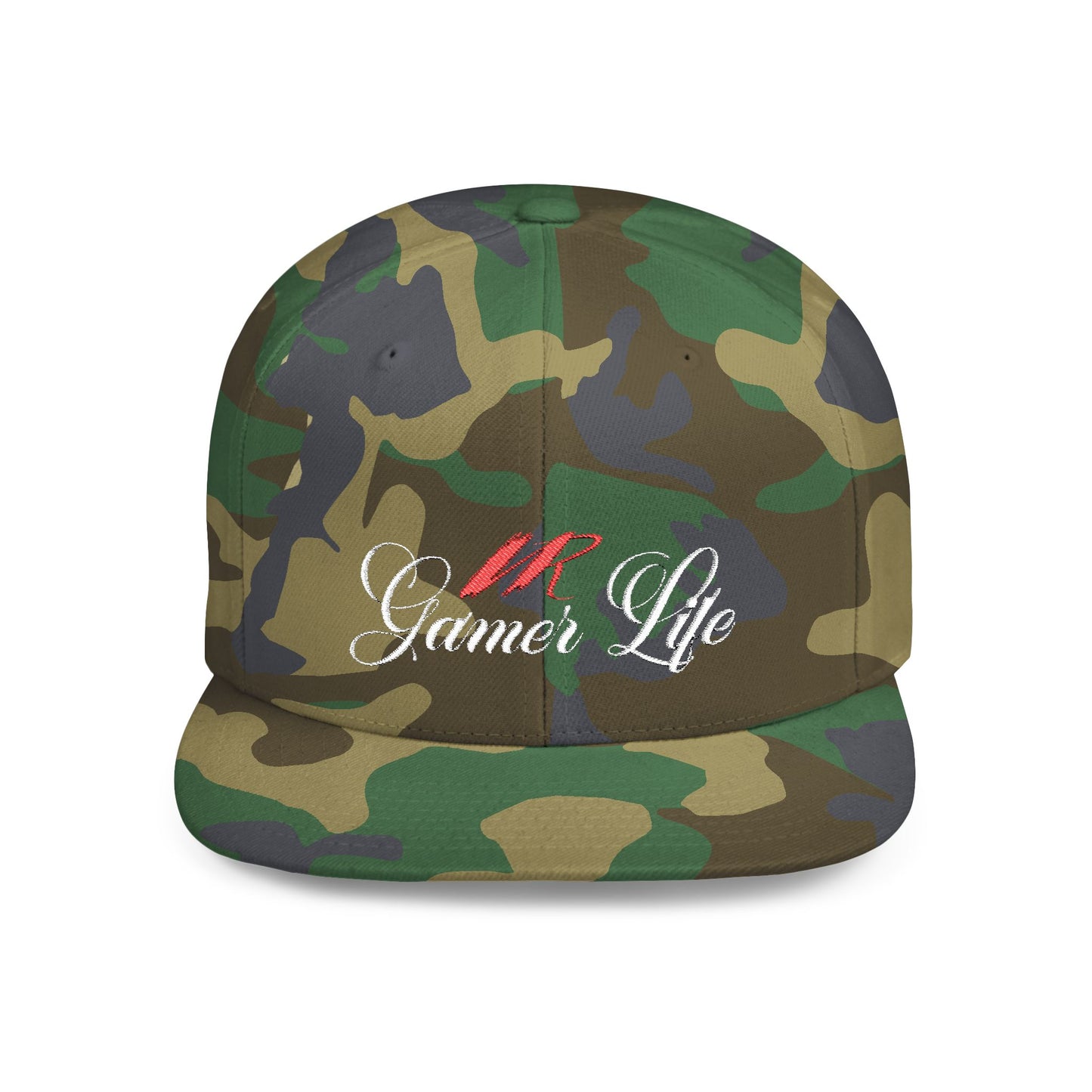 🧢 VR Gamer Life Snapback – Flat Bill Hat for Virtual Warriors
