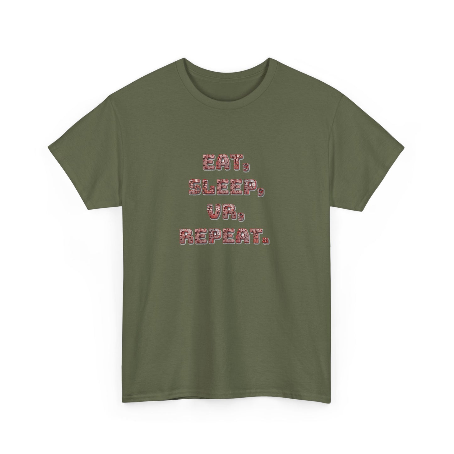 Eat Sleep VR Repeat Cotton Tee – Redrum Shooting Club Essential