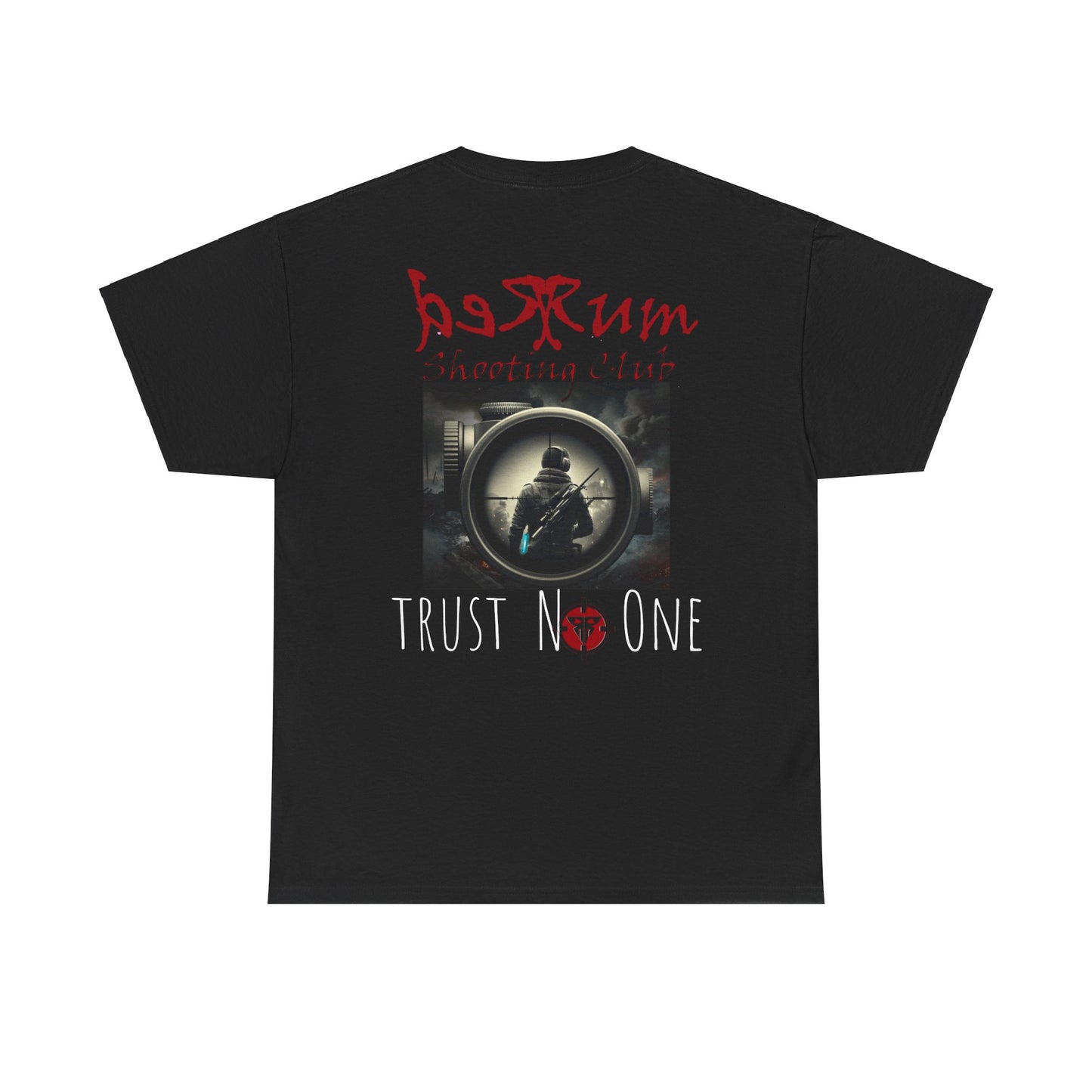 Redrum Shooting Club 'Trust No One' Black Cotton Tee