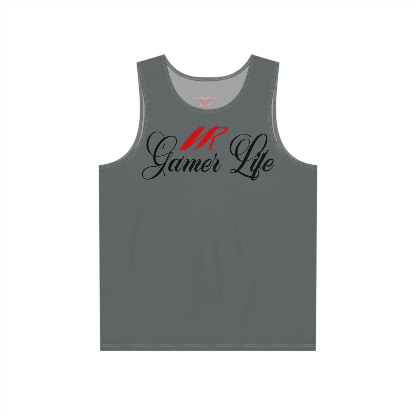 VR Gamer Life Dark Grey Tank Top - Sleek and Soft for VR Enthusiasts