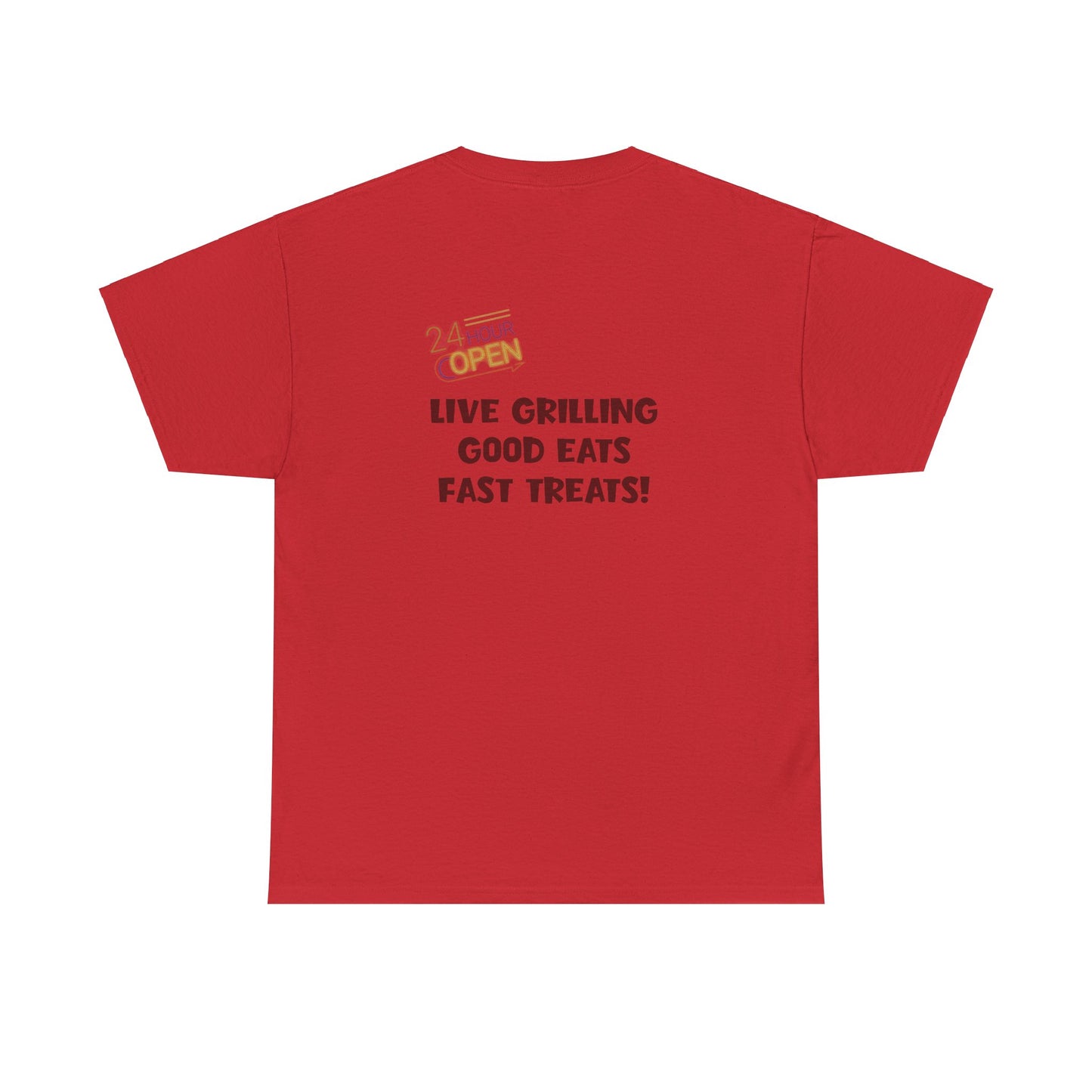 Burger Town Elite Gamer Tee - "Live Grilling, Good Eats, Fast Treats" Edition