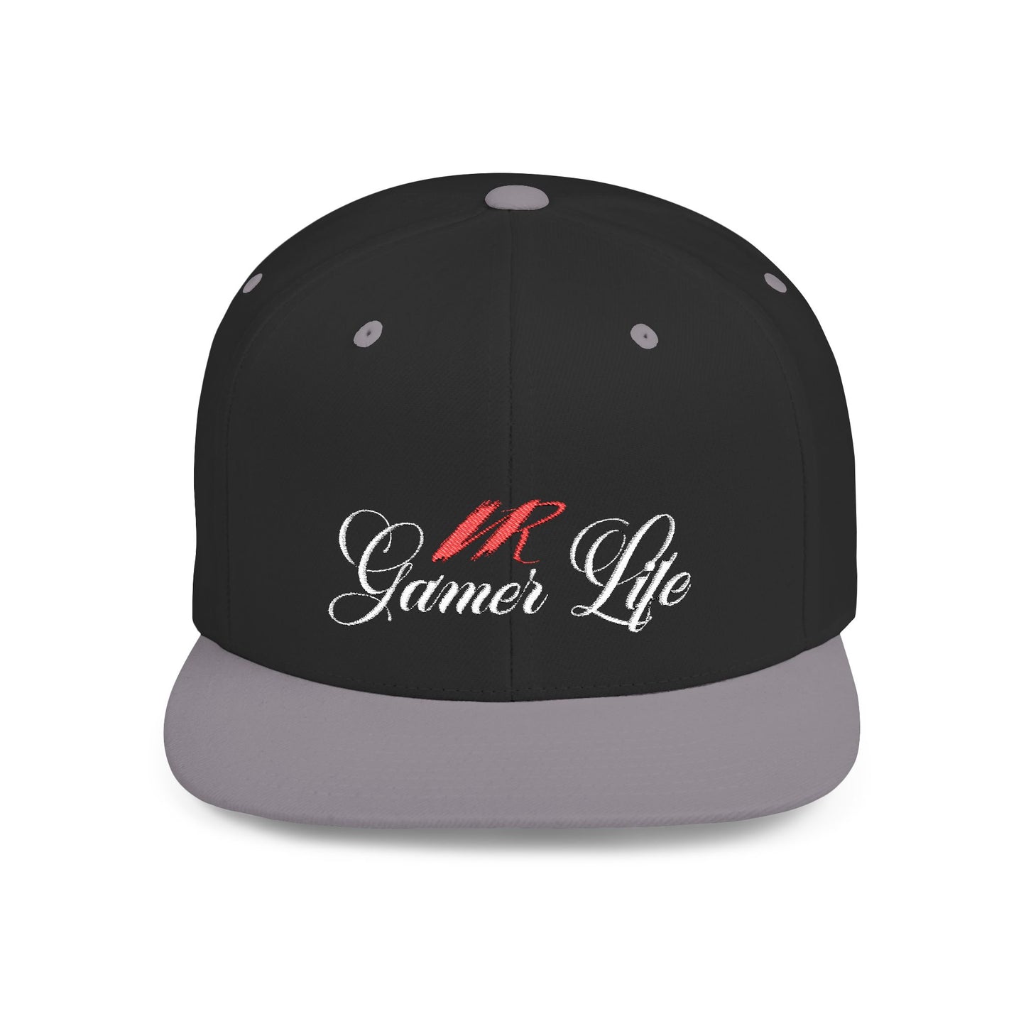 🧢 VR Gamer Life Snapback – Flat Bill Hat for Virtual Warriors