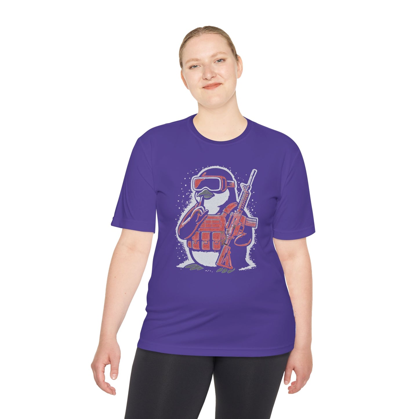 Stay Frosty Tactical Penguin Moisture-Wicking Tee – Unisex Lightweight Gamer Shirt