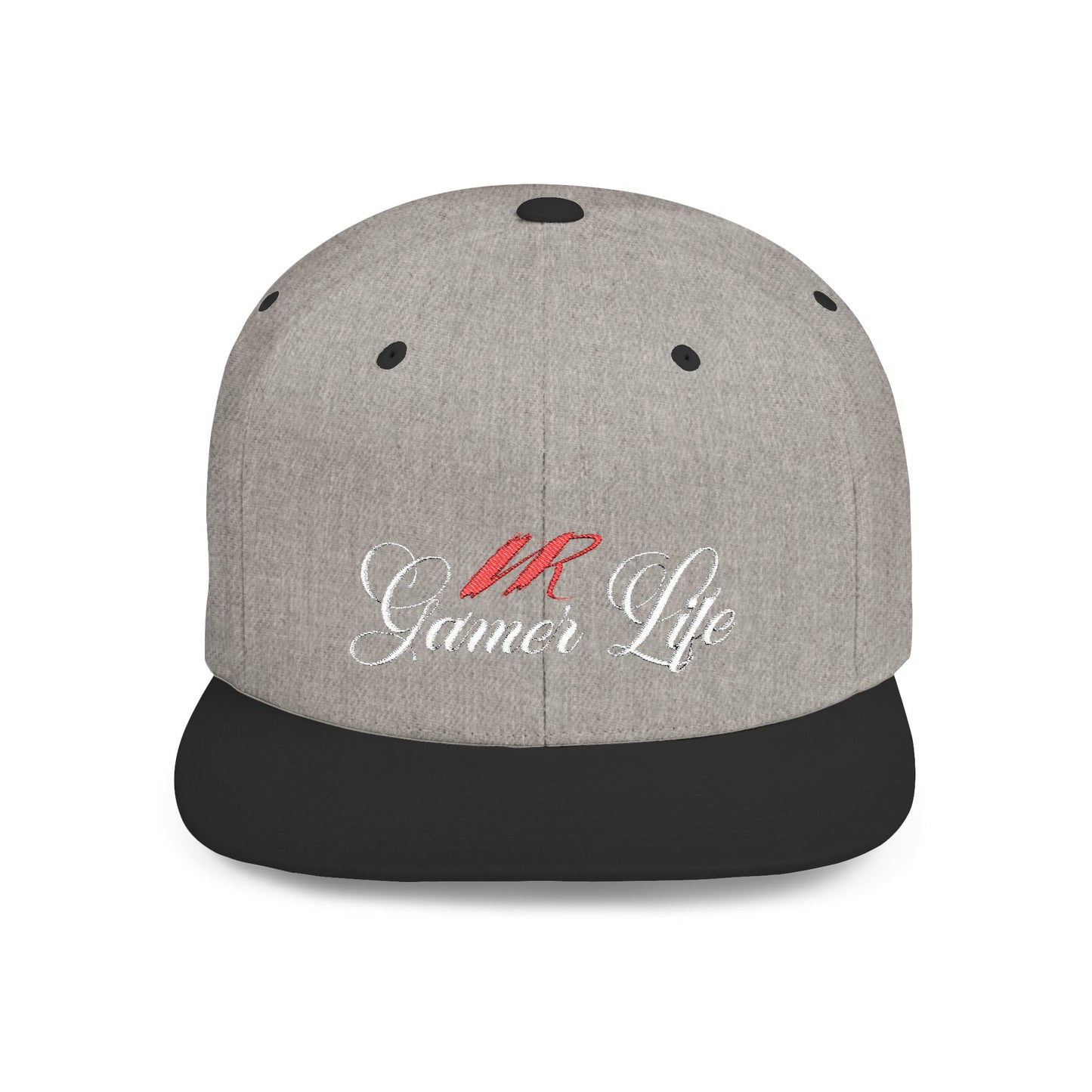 🧢 VR Gamer Life Snapback – Flat Bill Hat for Virtual Warriors