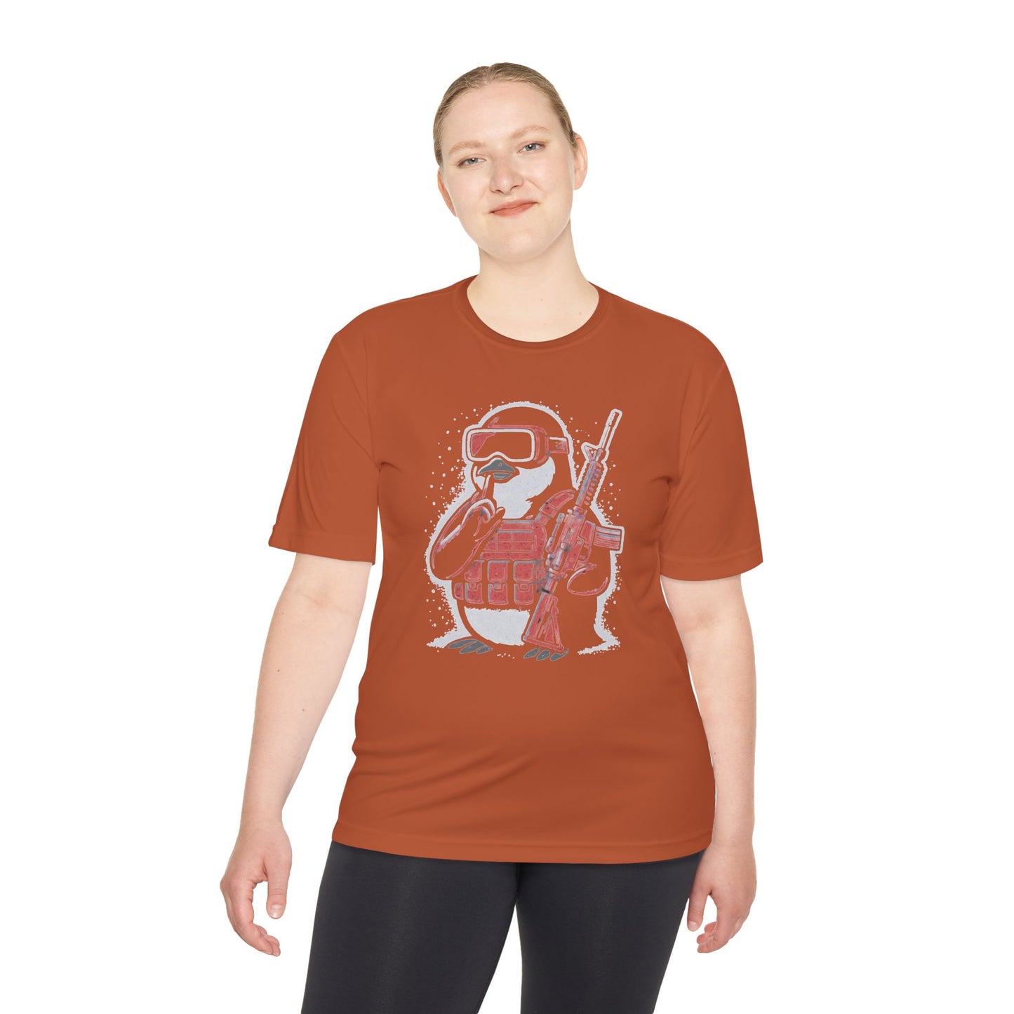 Stay Frosty Tactical Penguin Moisture-Wicking Tee – Unisex Lightweight Gamer Shirt
