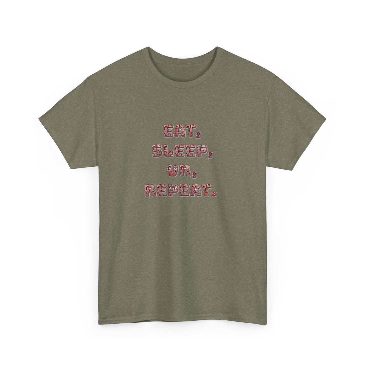 Eat Sleep VR Repeat Cotton Tee – Redrum Shooting Club Essential