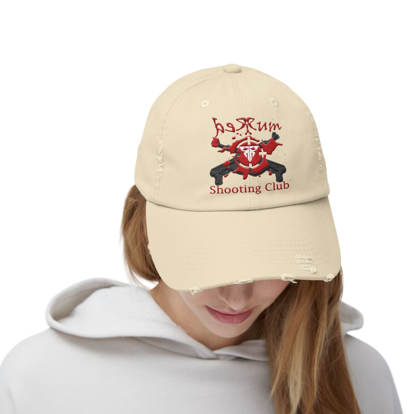 Redrum Shooting Club Distressed Hat: Wear Your Pride Downrange!