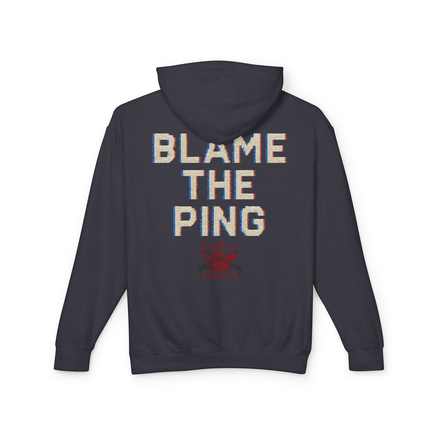 Blame the Ping Hoodie – VR Gamer Unisex Lightweight Hooded Sweatshirt